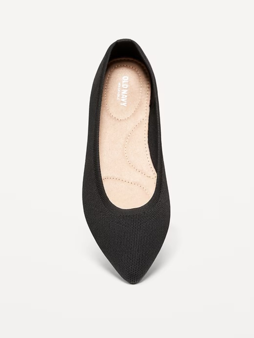 Old Navy Black Pointed Knit Ballet Flat